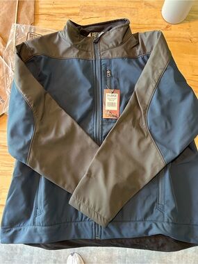 Utility Softshell Jacket in Blue and Gray - Women's